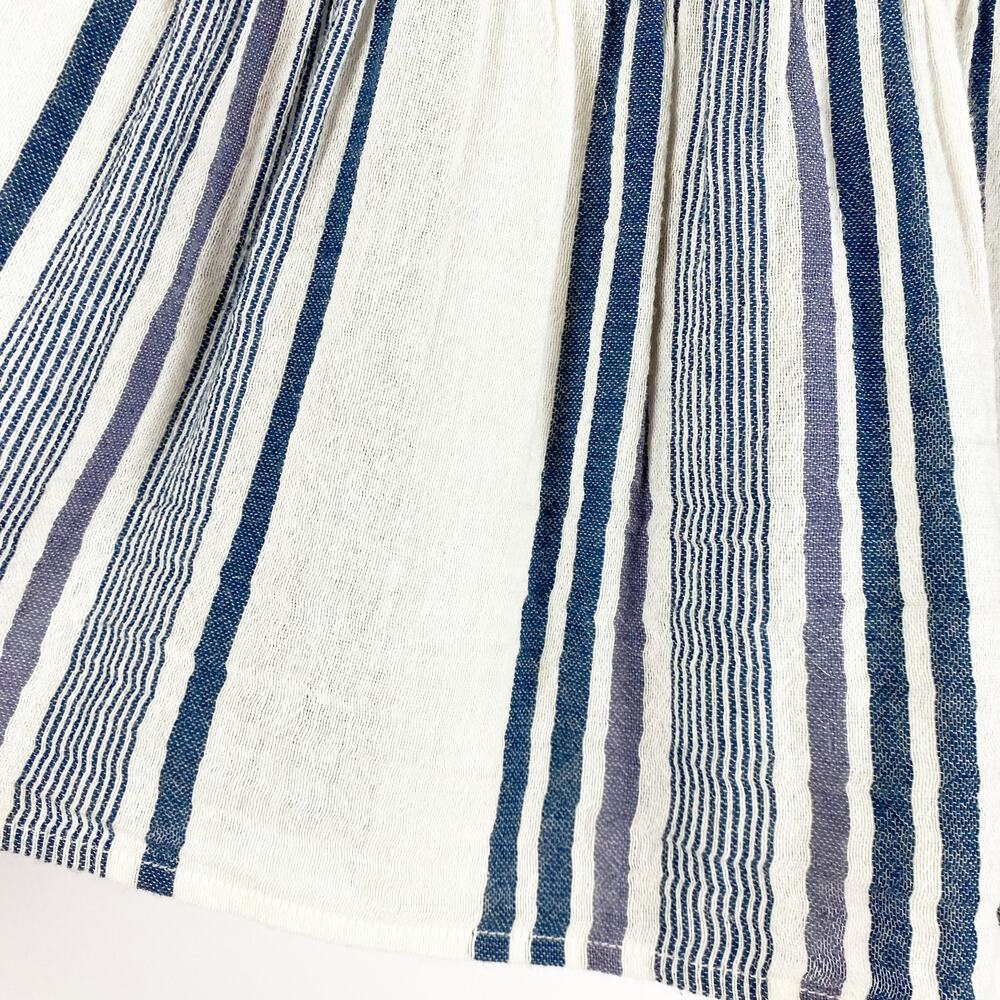 Xirena 100% Cotton White Blue Striped Mini Skirt Summer Festival Womens Size XS - Picture 9 of 10